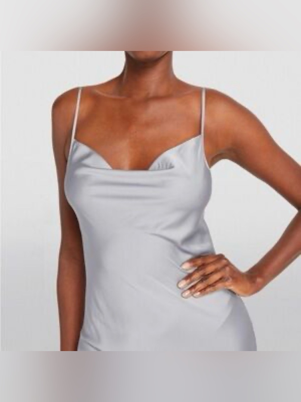 BP. Women’s Size XL Grey Twist Front Satin Minidress
